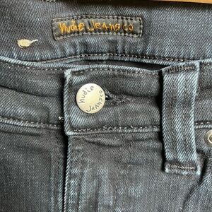 Dark indigo Nudie skinny jeans mid/high rise